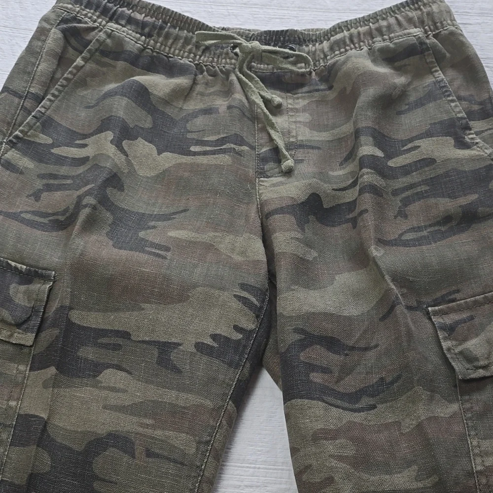 SANCTUARY X Anthropologie Discoverer Linen Camo Cargo Pants Size XS - Picture 3 of 16